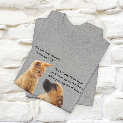 ''I am The Boss Here'' Funny Cat T-shirt for Men and Women  100% Cotton*