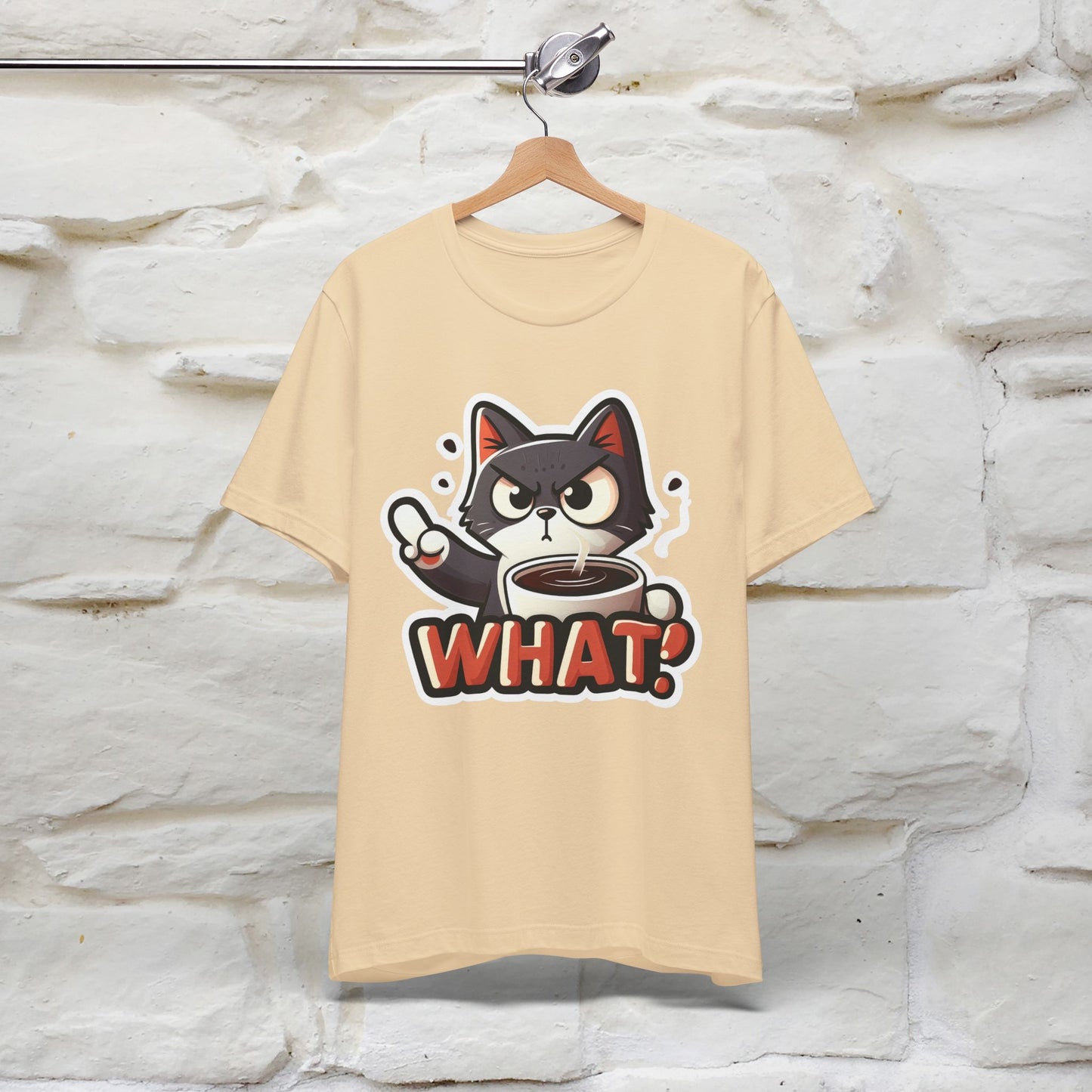 "What" Cat T-Shirt for Men & Women | 100% Cotton* | Cattitude Tee