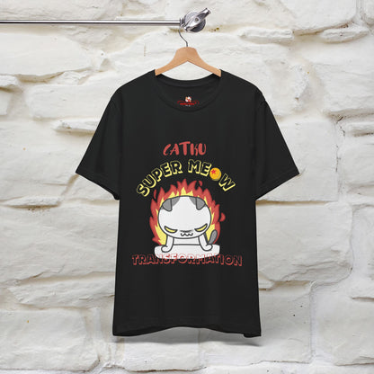 Catku Super Meow Transformation T-Shirt for Men & Women | 100% Cotton* Anime-Inspired Cat Tee