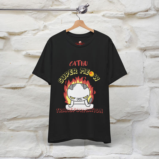 Catku Super Meow Transformation T-Shirt for Men & Women | 100% Cotton* Anime-Inspired Cat Tee