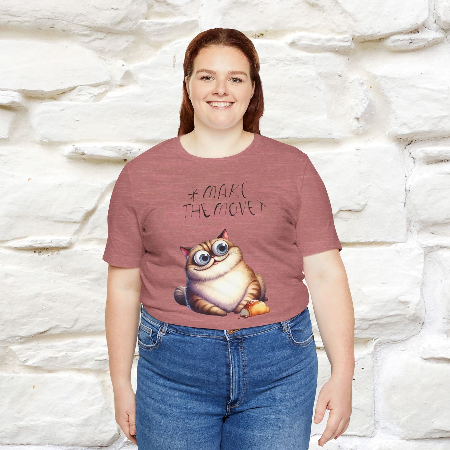 ''Make The Move'' Cat T-shirt for Women 100% Cotton* - Nunu&Miao Studio