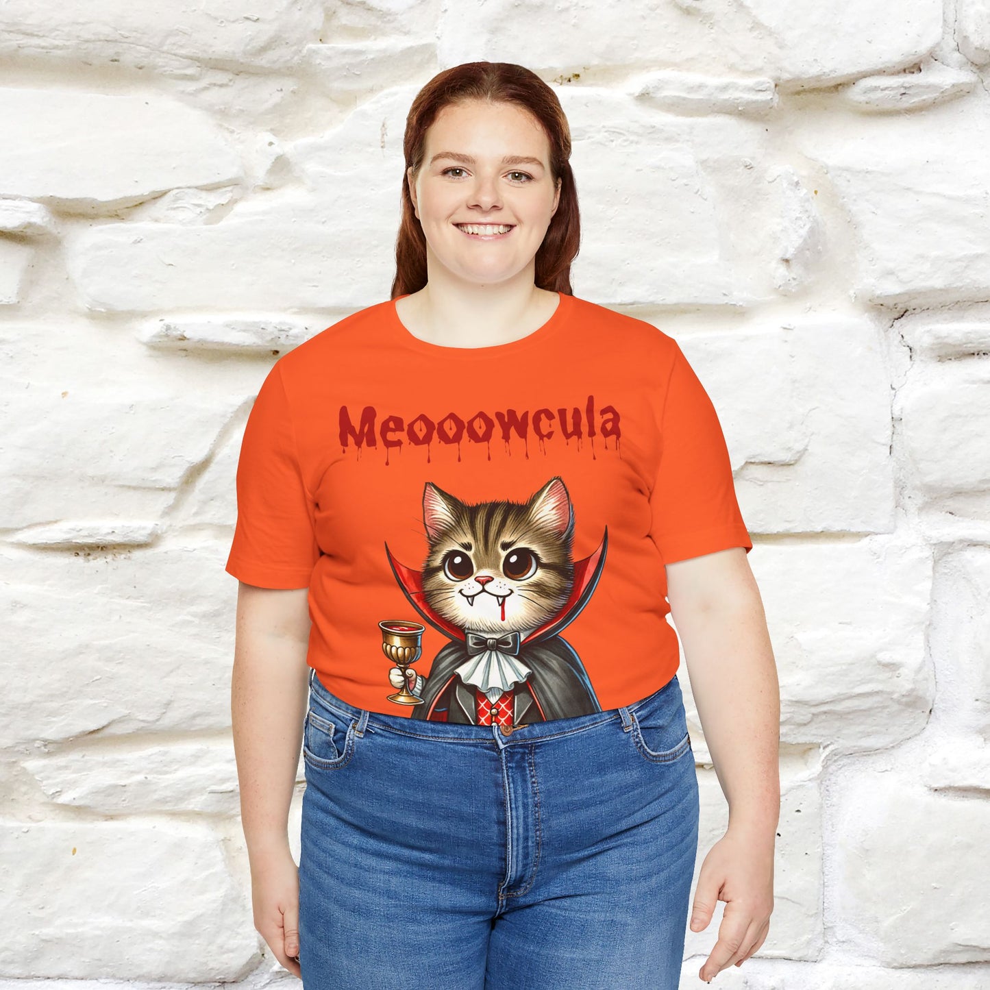 Meooowcula T-Shirt for Men & Women | 100% Cotton Spooky Cat Lover Tee