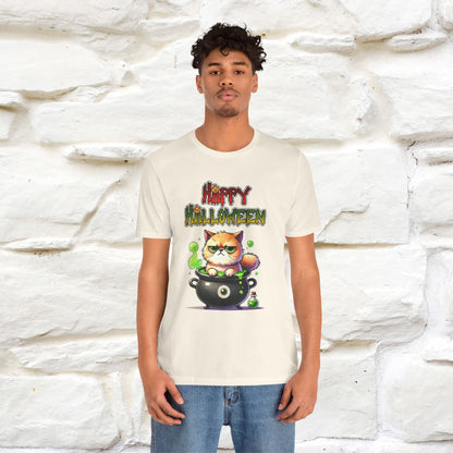 "Angry Cat Happy Halloween" Cat  T-shirt |Nunu&Miao Studio - Nunu&Miao Studio