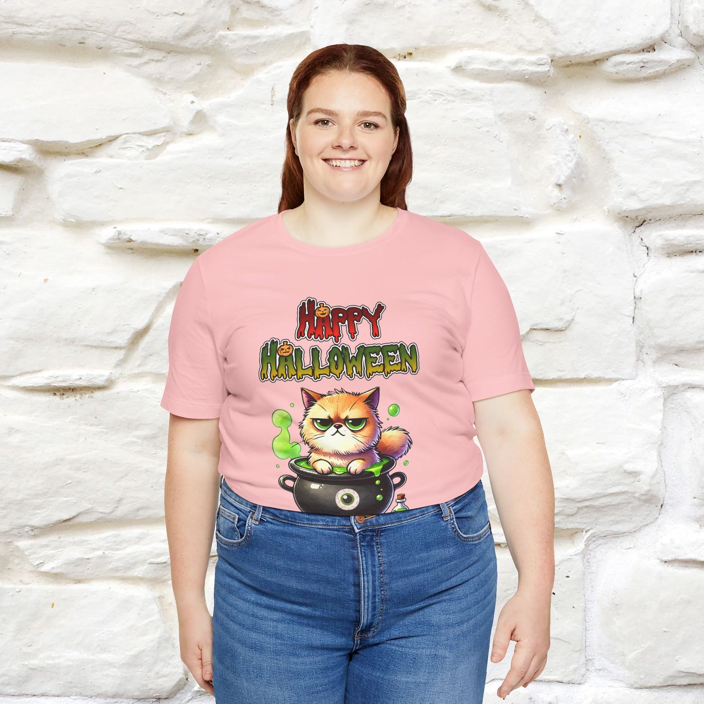 "Angry Cat Happy Halloween" Cat  T-shirt |Nunu&Miao Studio