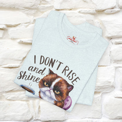 I Don’t Rise and Shine, I Caffeinate and Hope for the Best | Funny Shirt for Men & Women | 100% Cotton*