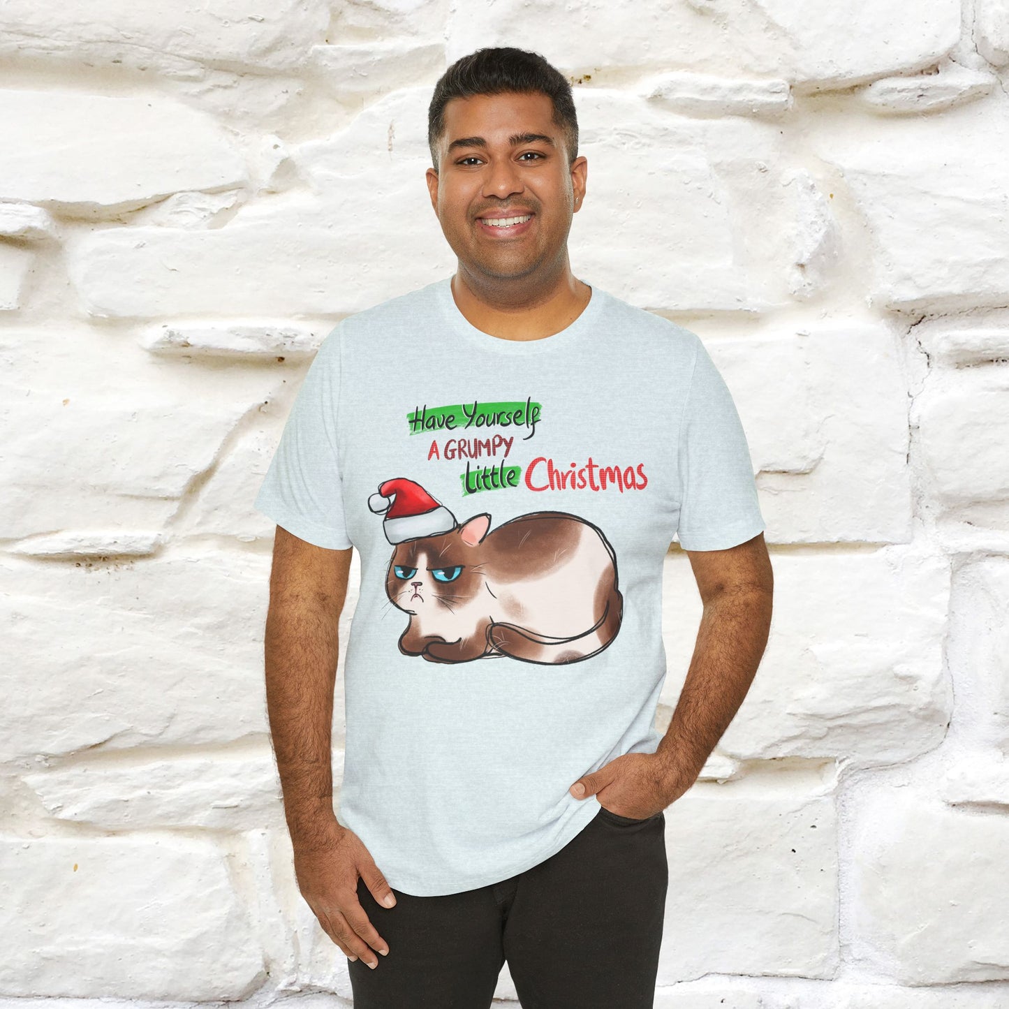 Have Yourself a Grumpy Little Christmas | Festive Cat Christmas Shirt for Men & Women | 100% Cotton*