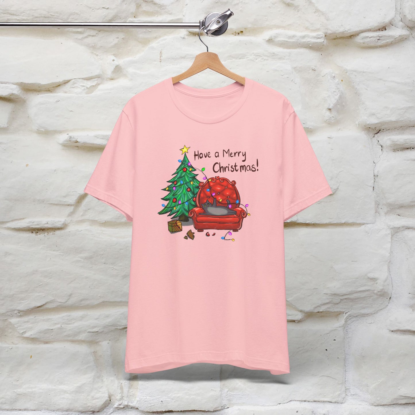 Have a Merry Christmas | Festive Cat Christmas Shirt for Men & Women | 100% Cotton