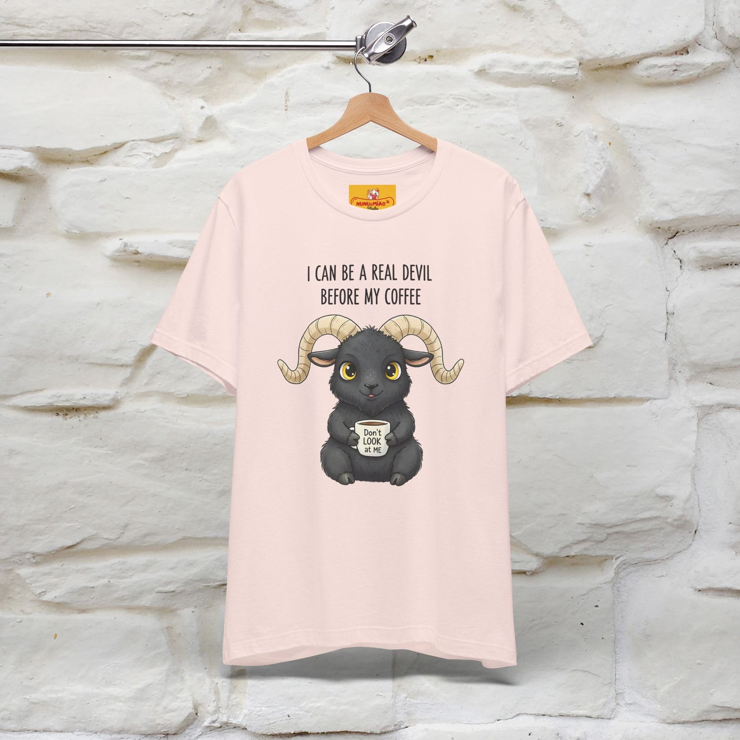 "I Can Be a Real Devil Before My Coffe" Funny T-shirt |Nunu&Miao Studio