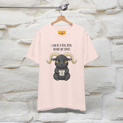 "I Can Be a Real Devil Before My Coffe" Funny T-shirt |Nunu&Miao Studio