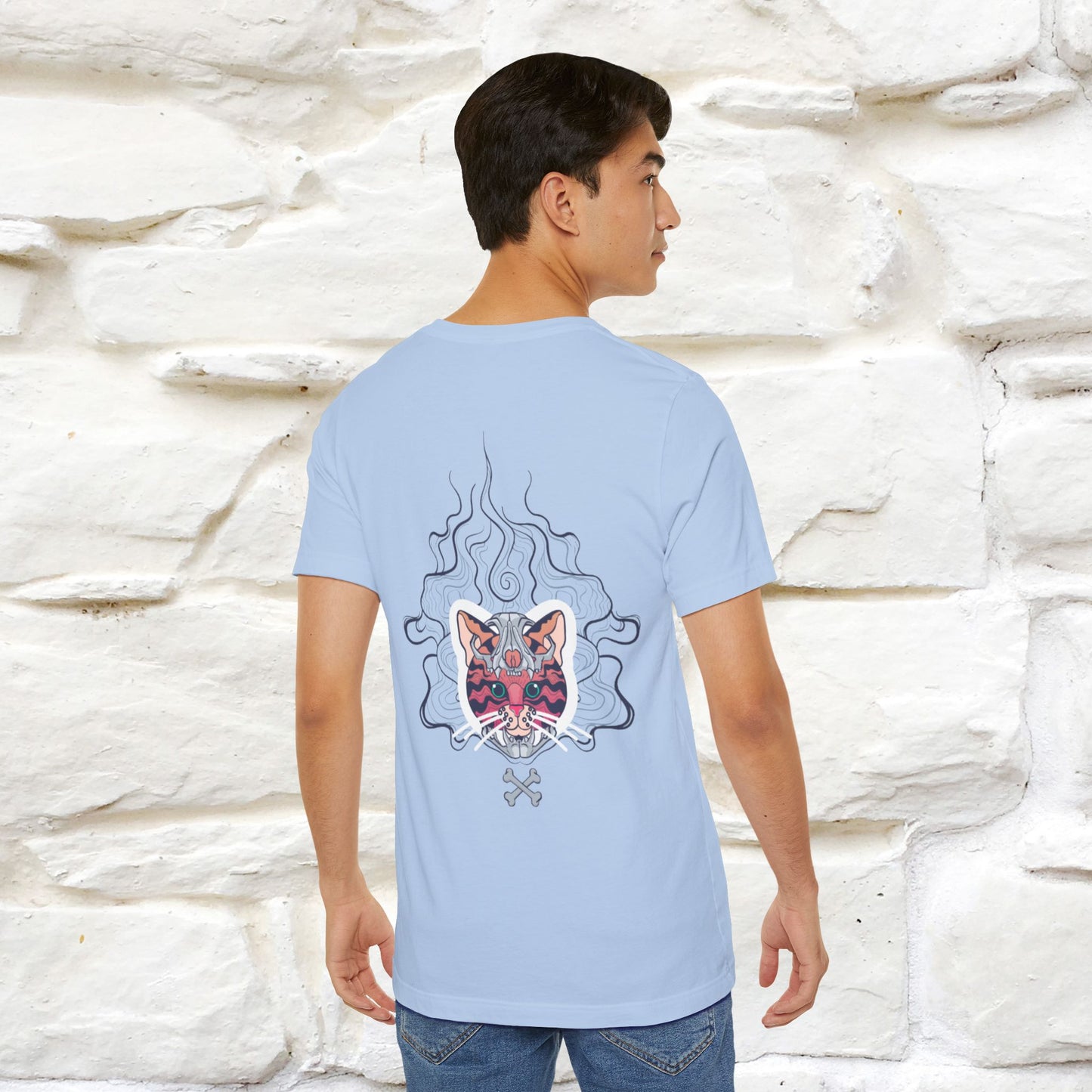 ''Air Fire Cat'' | Cat T-Shirt Front and Back Design | Nunu&Miao Studio