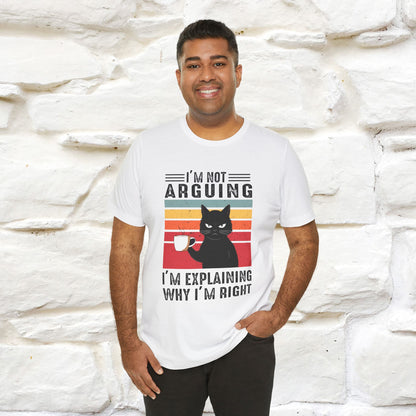 Non sto discutendo, sto spiegando perché ho ragione T-shirt con gatto per uomo e donna | 100% cotone* Maglietta divertente