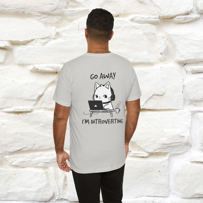 ''Go Away, I’m Introverting'' Cat T-Shirt | Nunu & Miao Studio - Nunu&Miao Studio