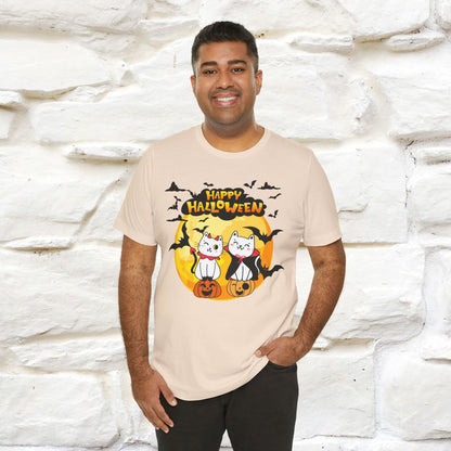 "Happy Halloween Cat Couple " Cat  T-shirt |Nunu&Miao Studio - Nunu&Miao Studio