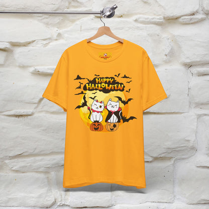 "Happy Halloween Cat Couple " Cat  T-shirt |Nunu&Miao Studio