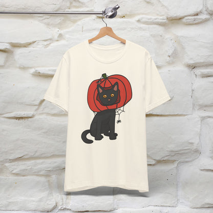 ''Black Cat And The Pumkin'' Unisex T-shirt 100% Cotton*