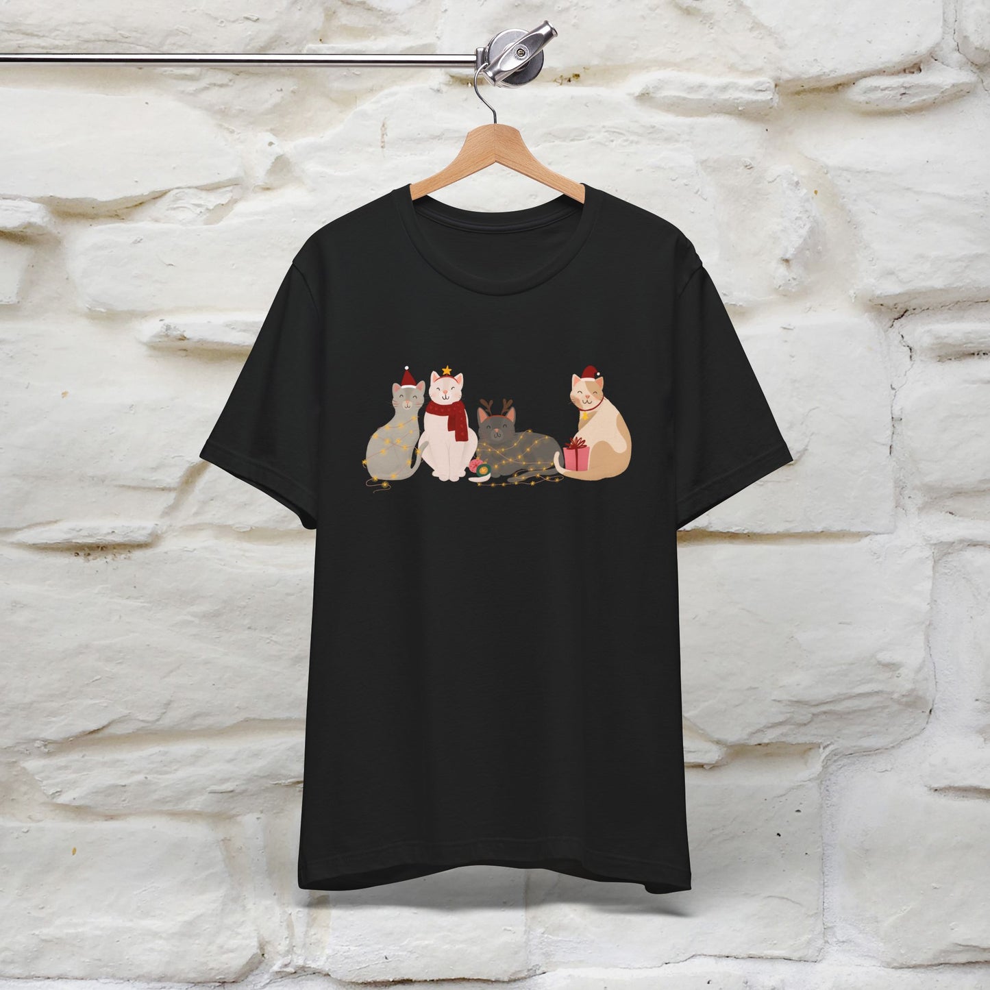 “Cat Family Christmas T-Shirt | Festive Cat Shirt for Men & Women | 100% Cotton”