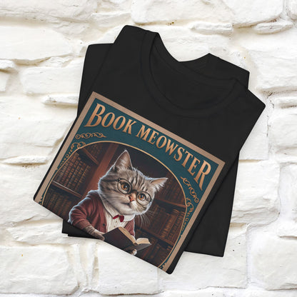 "Book Meowster: Knowledge Is Pawer Cat T-Shirt for Men & Women | 100% Cotton*