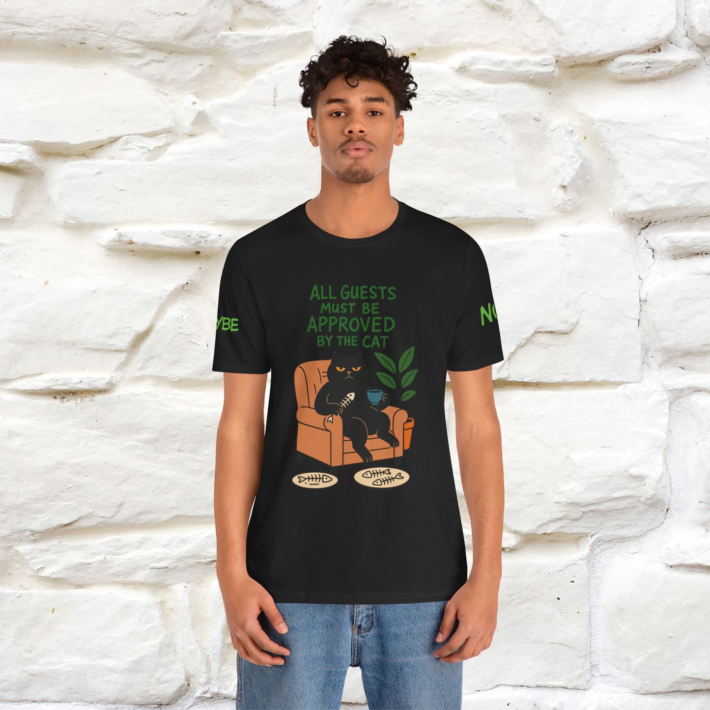 "All Guest Must Be Approved By The Cat - NO,MAYBE" Cat T-shirt |Nunu&Miao Studio