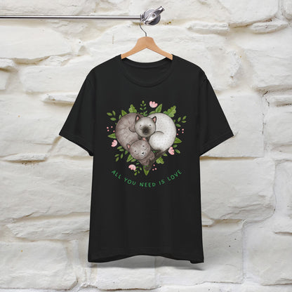 "All You Need Is Love" Cat T-Shirt | 100% Cotton* | Adorable Cat Apparel for Men & Women