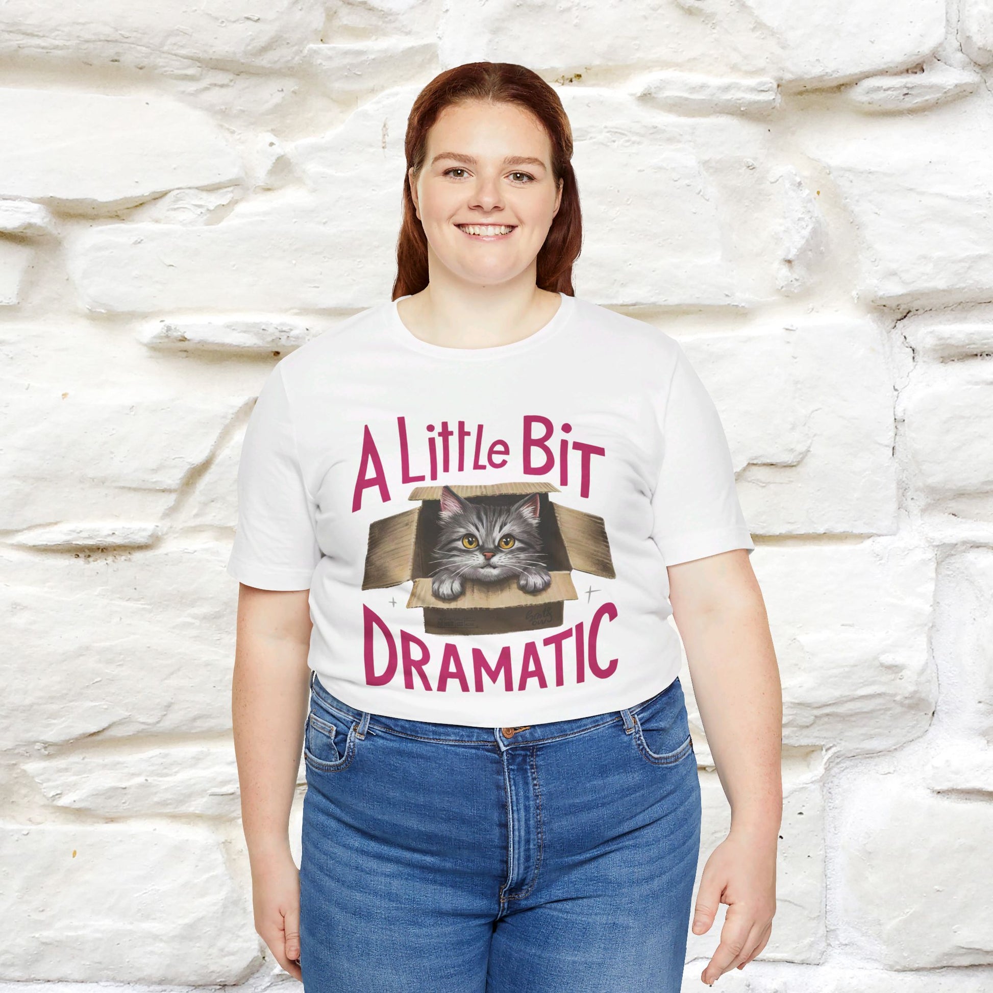 ''A Little Bit Dramatic'' CatT-shirt for Women 100% Cotton* - Nunu&Miao Studio