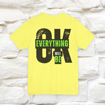 ''Everything Will Be Ok '' Cat T-Shirt Front and Back Design | Nunu&Miao Studio