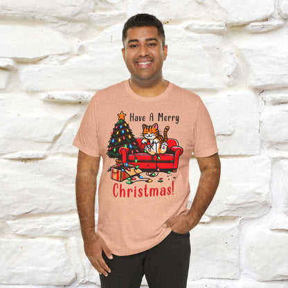 “Have A Merry Christmas! T-Shirt | Festive Cat Shirt for Men & Women | 100% Cotton”