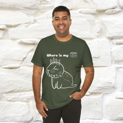 "Where Is My Tuna?" Funny Cat T-Shirt for Men & Women | 100% Cotton* 🐾
