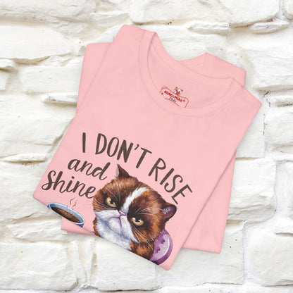 I Don’t Rise and Shine, I Caffeinate and Hope for the Best | Funny Shirt for Men & Women | 100% Cotton*