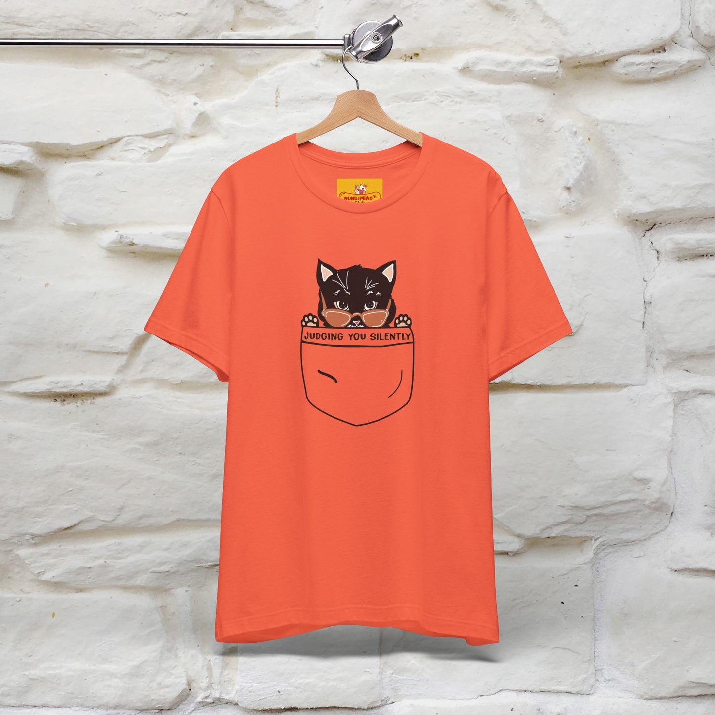 ''Judging You Silently'' | Cat T-Shirt for Men | Nunu&Miao Studio