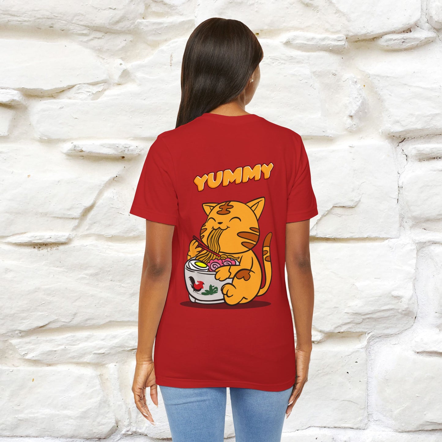 "Yummy" Cat T-shirt for Men & Women | Front & Back Design | 100% Cotton*