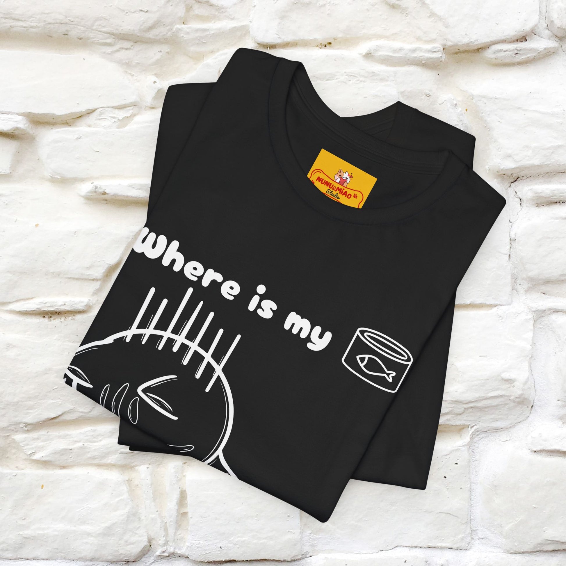"Where Is My Tuna?" Cat T-Shirt | Nunu&Miao Studio - Nunu&Miao Studio