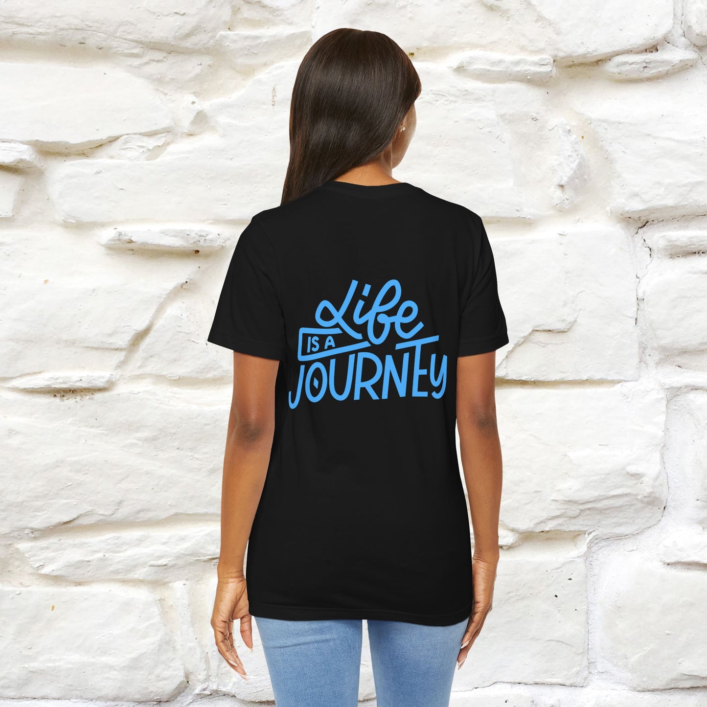 "Life Is A Journey" Cat T-Shirt for Men & Women | Front & Back Design | 100% Cotton* 🐾