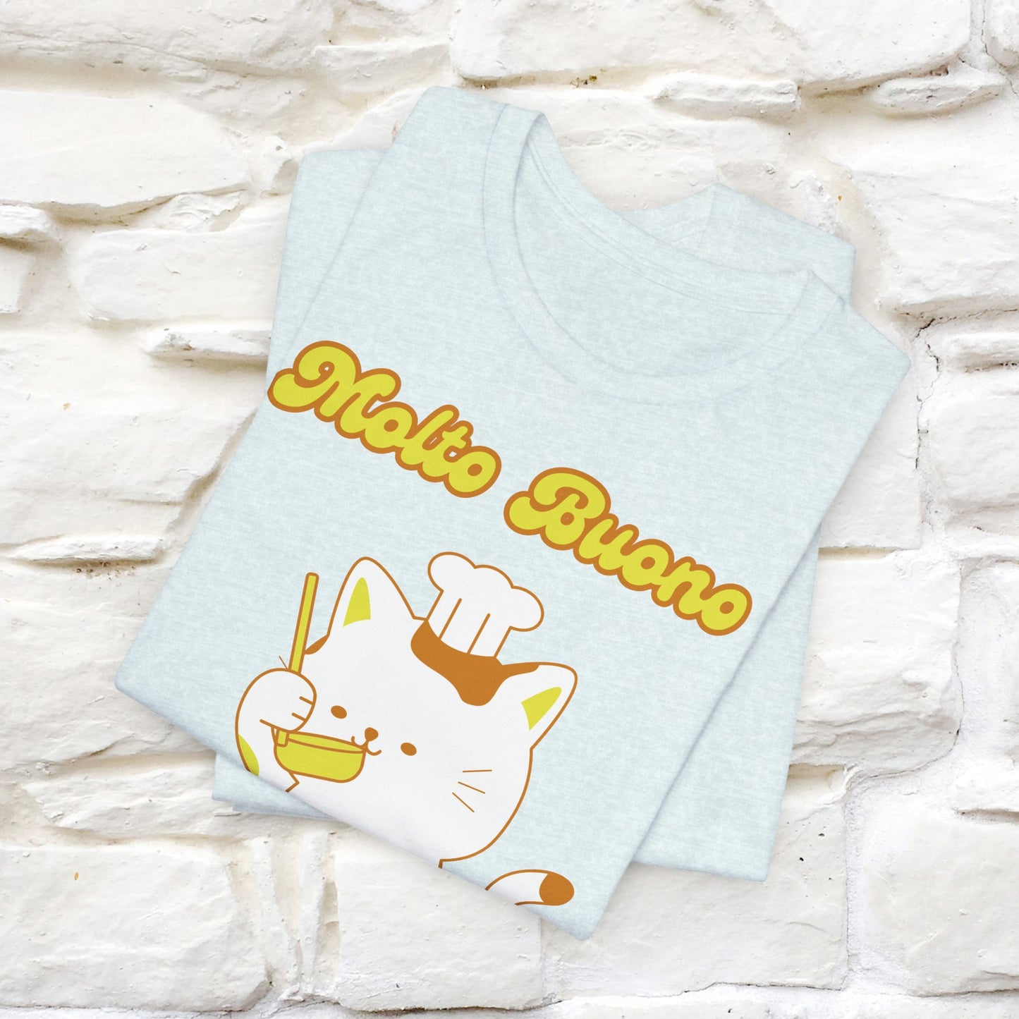 “Molto Buono Cat T-Shirt | Italian-Inspired Cat Shirt for Men & Women | 100% Cotton”