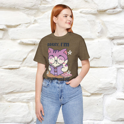 Funny Cat T-Shirt for Book Lovers – 100% Cotton* | Cute Cat Apparel for Men & Women | Gifts for Cat Lovers