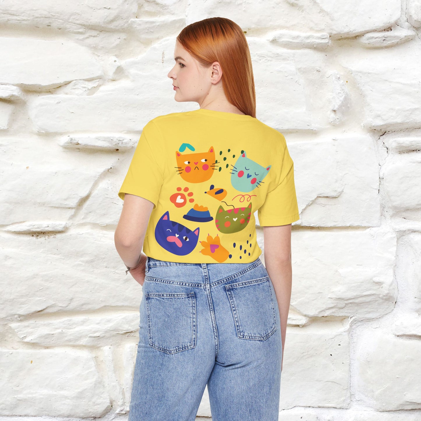 ''The Power Of Meow'' Cat T-Shirt Front and Back Design | Nunu&Miao Studio