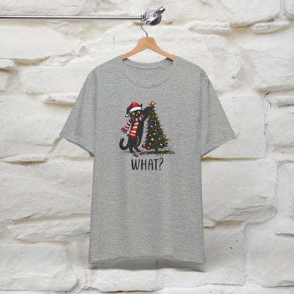 What? Cattitude Cat Christmas Shirt for Men & Women | 100% Cotton*