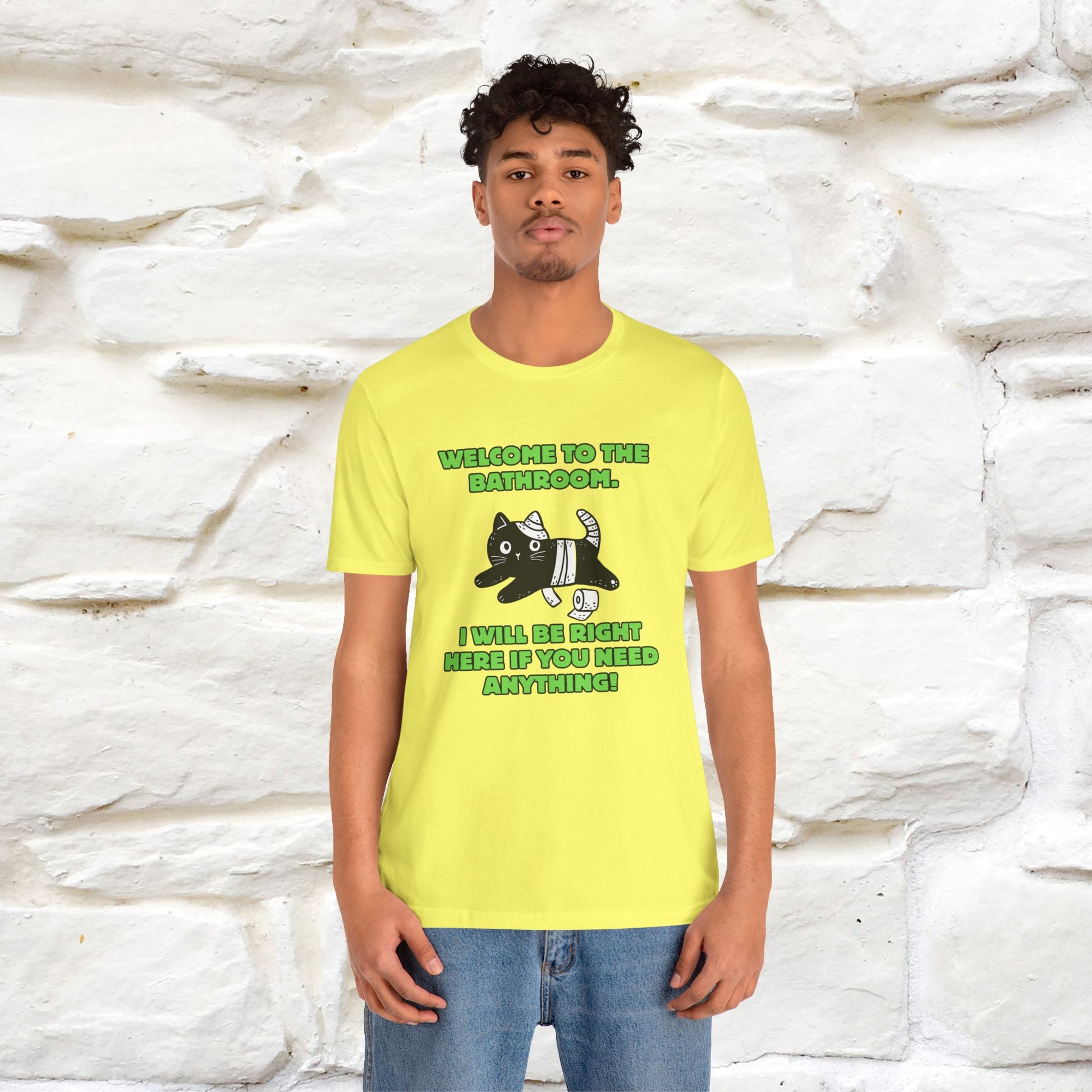 "Welcome To The Bathroom..."Funny  Cat T-shirt |Nunu&Miao Studio - Nunu&Miao Studio