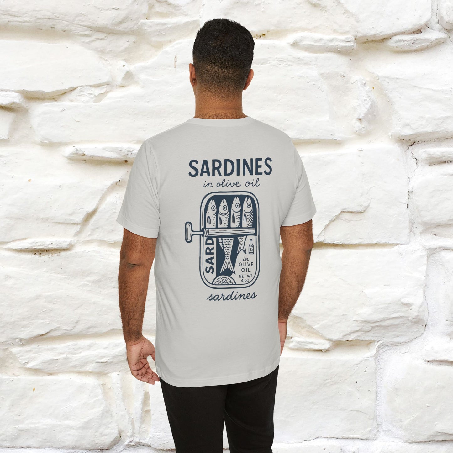 "Sardines In Olive Oil" Cute T-shirt | Front & Back Design|Nunu&Miao Studio