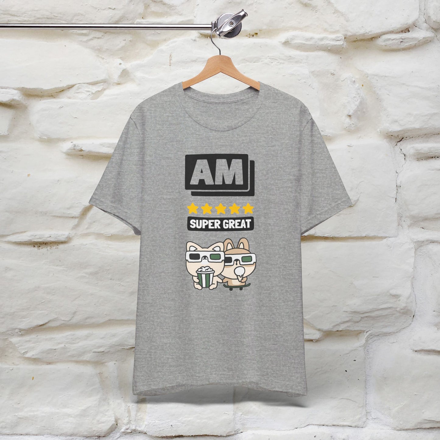 '' I Am Super Great'' T-shirt for Man 100% Cotton* - Nunu&Miao Studio