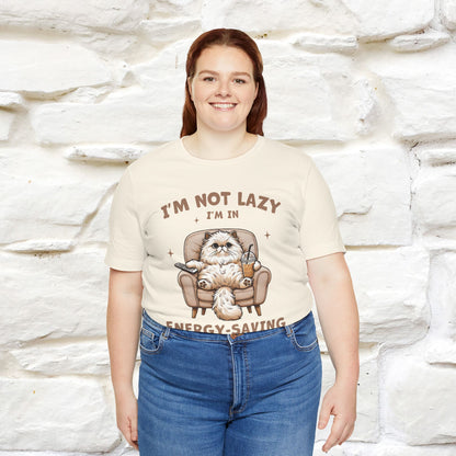 "I'm Not Lazy I'm In Energy-Saving Mode " Cat T-shirt |Nunu&Miao Studio