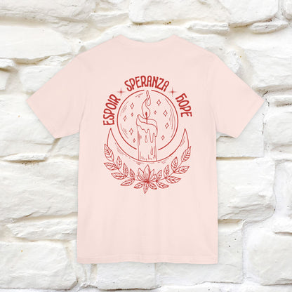 "Espoir Speranza Hope'' Cat T-Shirt Front and Back Design | Nunu&Miao Studio