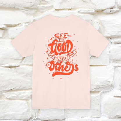 "See the Good in Yourself and Others" Cat T-Shirt | Front & Back Design | Nunu&Miao Studio