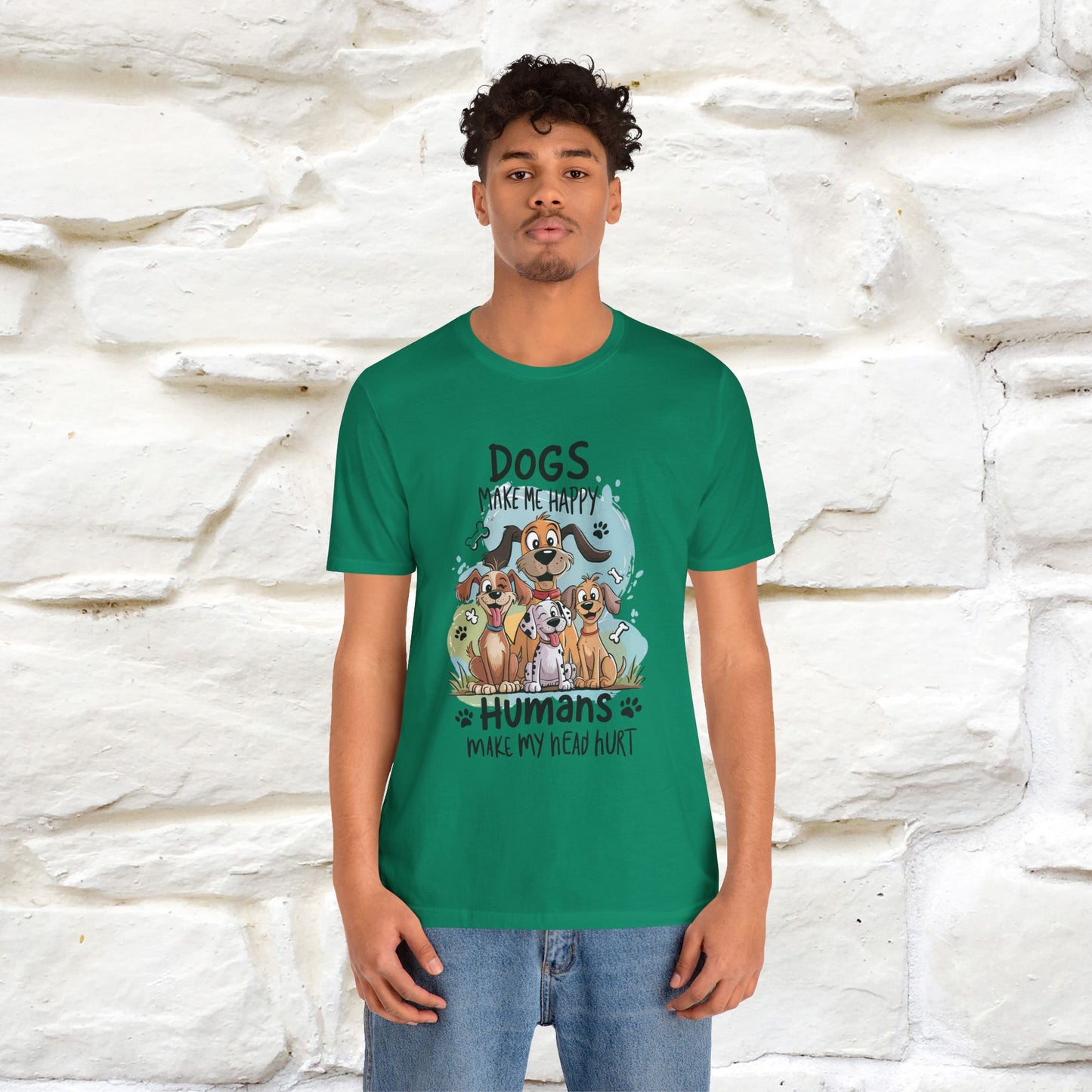 " Dogs Make Me Happy ..."  T-shirt |Nunu&Miao Studio