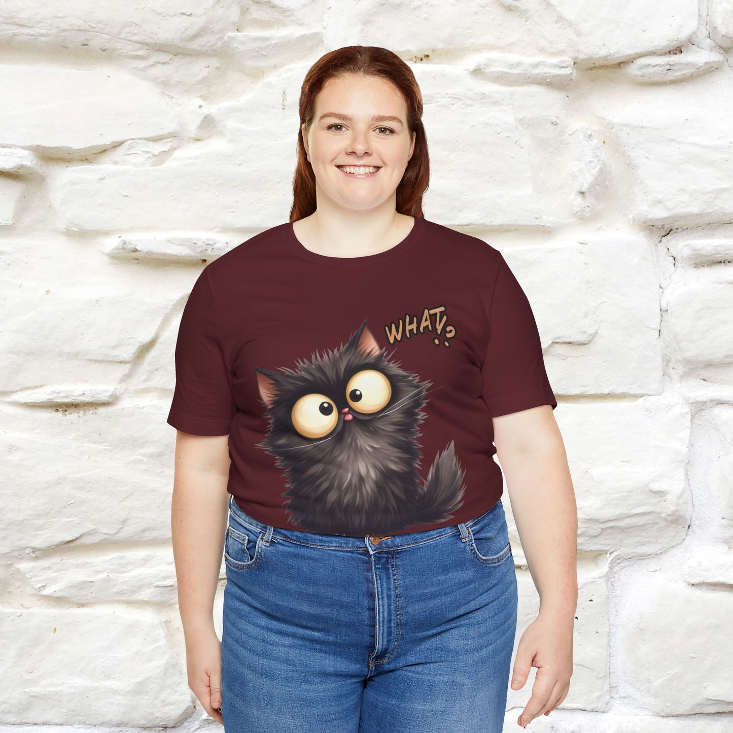 What? Cat T-Shirt for Men & Women | 100% Cotton* Funny & Stylish Tee