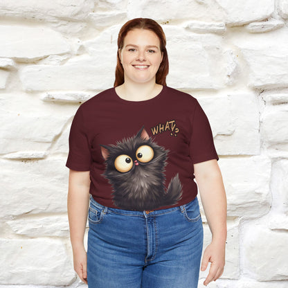 What? Cat T-Shirt for Men & Women | 100% Cotton* Funny & Stylish Tee