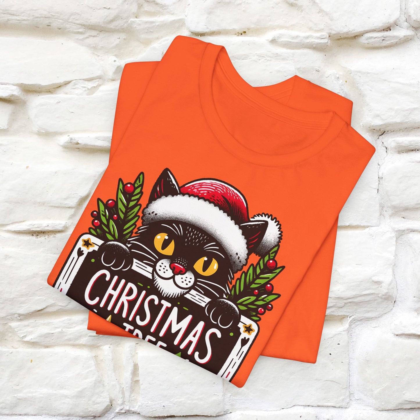 Christmas Tree Killer | Festive Cat Christmas Shirt for Men & Women | 100% Cotton*