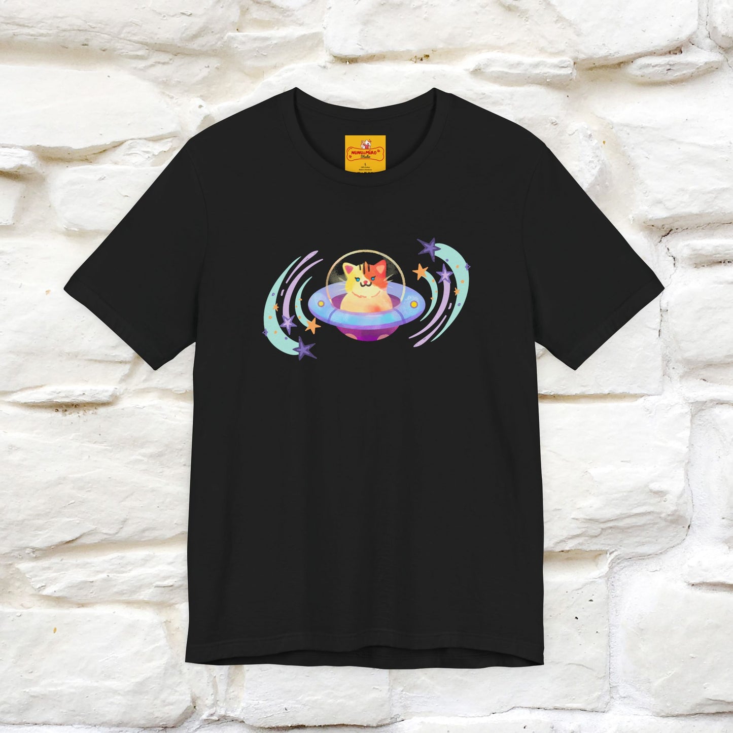 "Stay Positive'' Cat T-Shirt | Front & Back Design | Nunu&Miao Studio