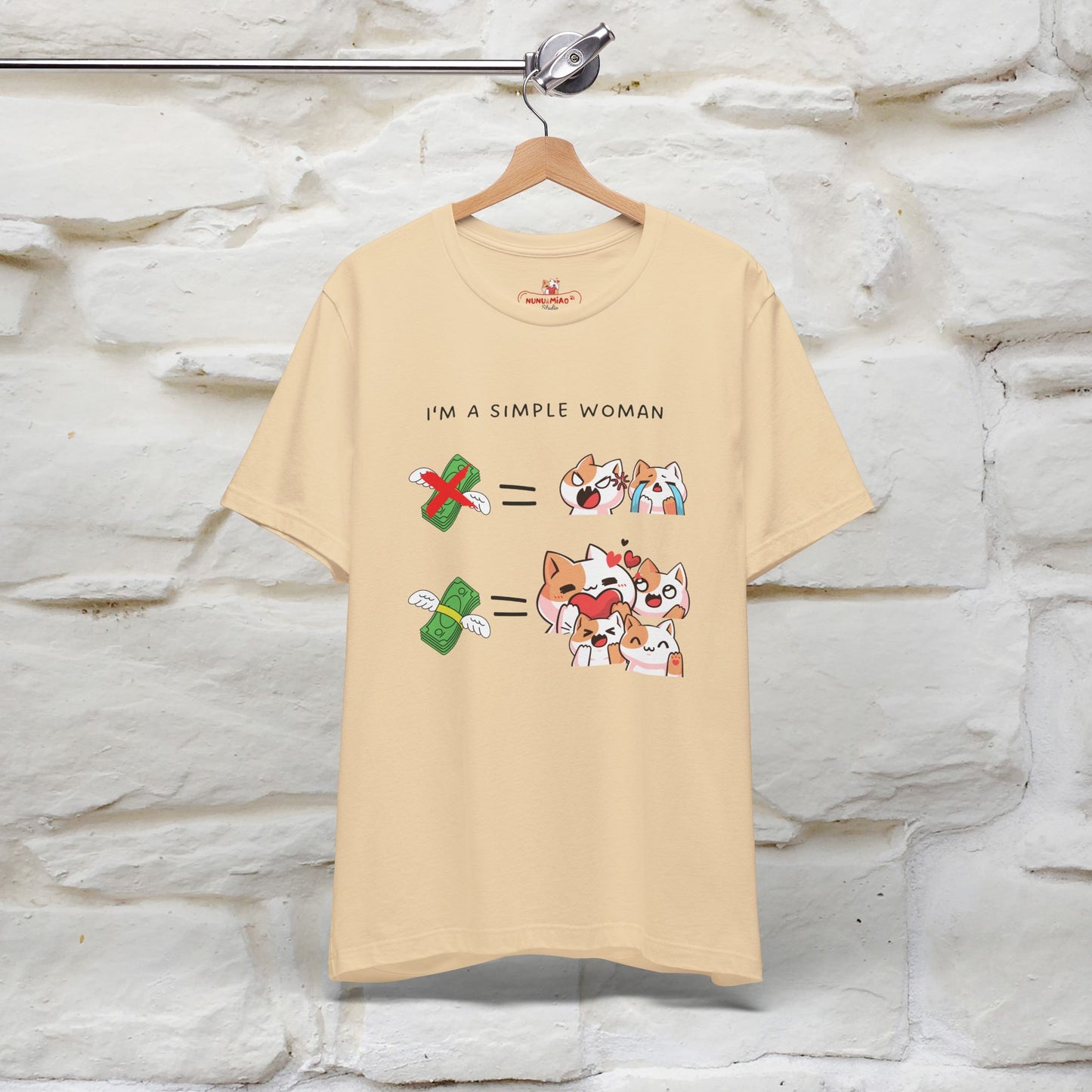 "I'm A Simple Woman" Funny Cat T-shirt for Women | 100% Cotton* 🐾