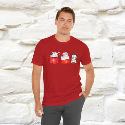 Sweet Cute Christmas Cat T-Shirt | Adorable Holiday Cat Shirt for Men & Women | 100% Cotton*