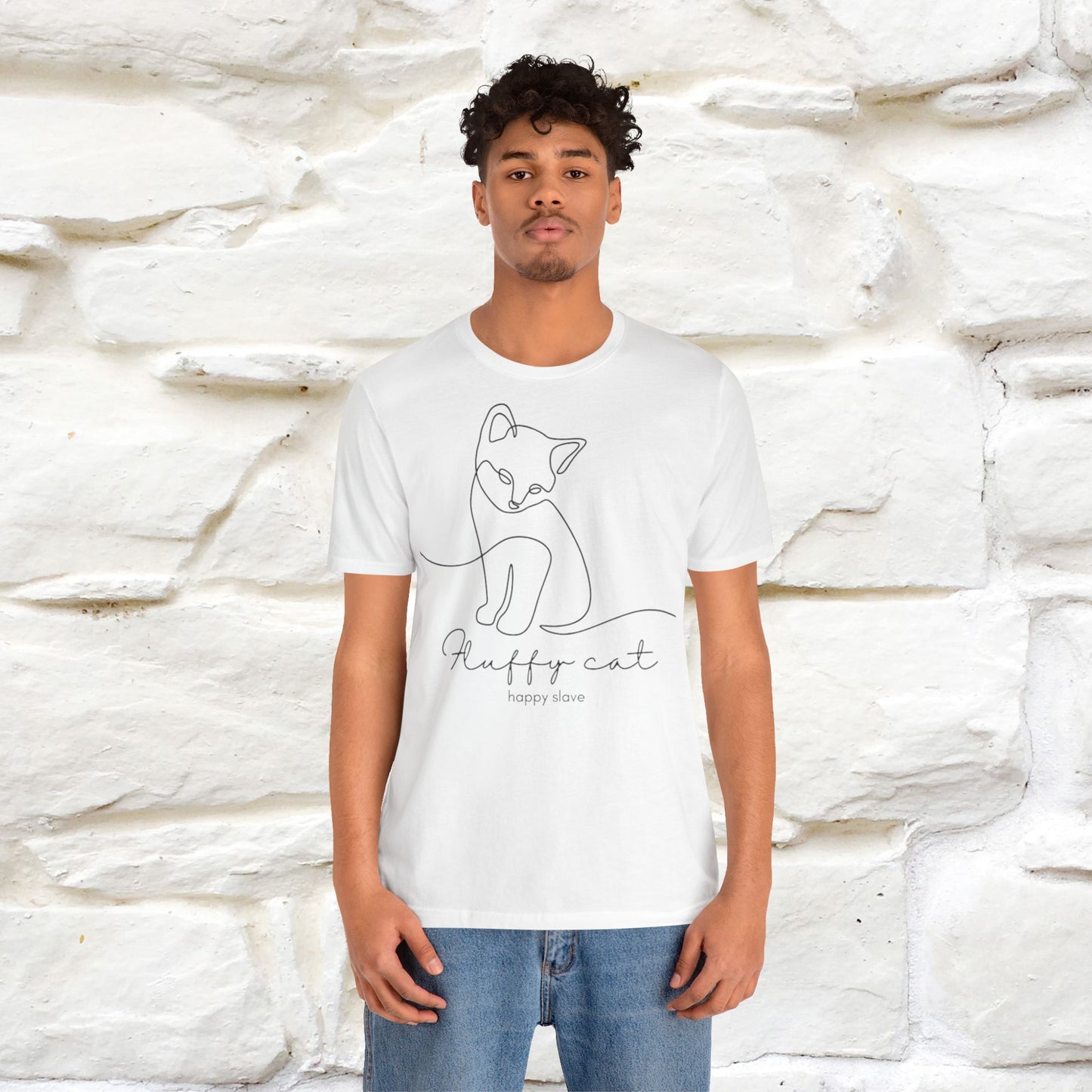 Happy Cat, Happy Slave: Quirky Cat T-Shirt for Men & Women | 100% Cotton*